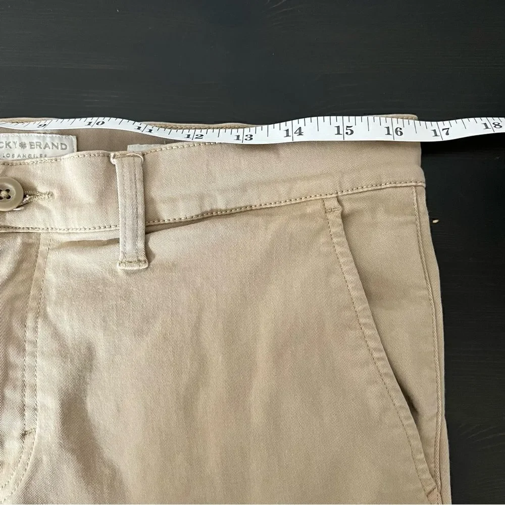 Lucky Brand Pants Mens Size 33x30? Beige Chino Straight Leg Stretch Slash Pocket - Picture 11 of 14